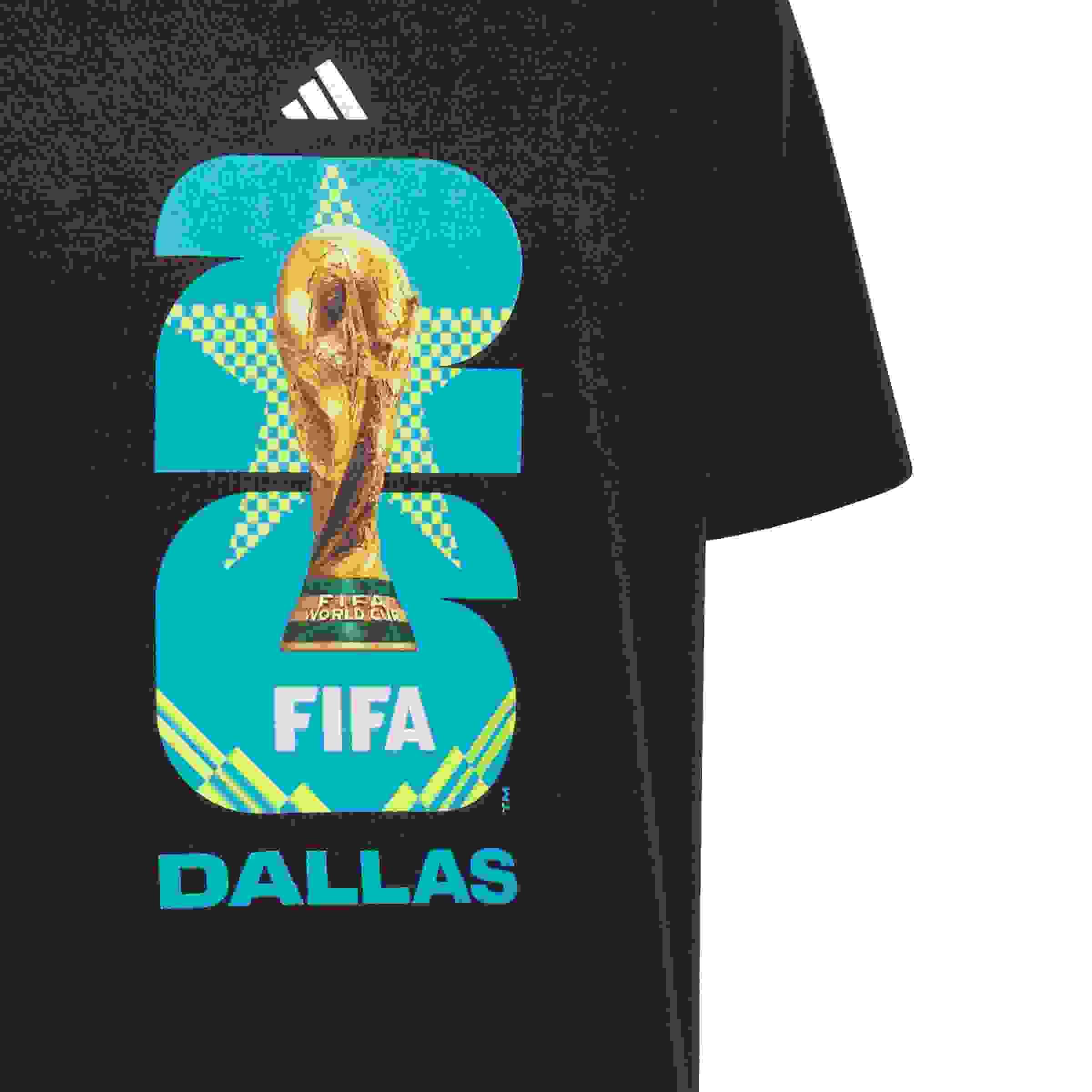 adidas FIFA World Cup 26 Host City Dallas Big Kids' Black Graphic T-Shirt